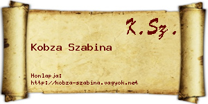 Kobza Szabina névjegykártya