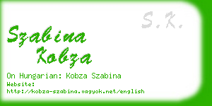 szabina kobza business card